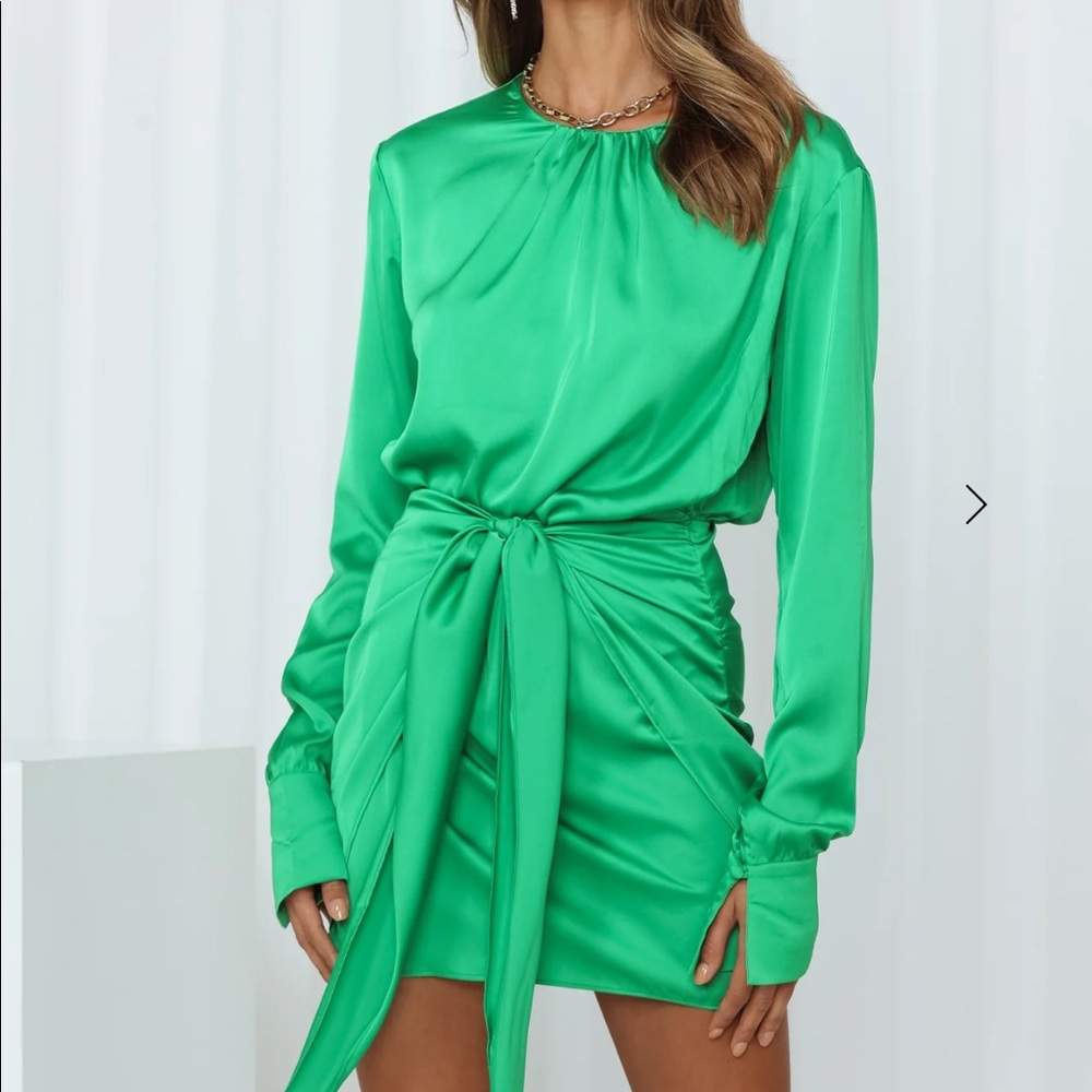 Hello Molly green dress NEW WITH TAGS